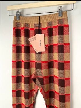 BNWT Miu Miu Plaid Tights
